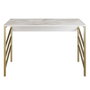 Hanah Home Mesa de estudio Tuna - Gold Dorado y Blanco